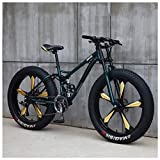 Bicicleta de montaña NENGGE, bicicleta de montaña gorda de 26 pulgadas, marco de acero de alto carbono...