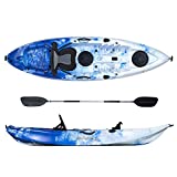 ATLANTIS Kayak-Canoa Shark Azul / Blanco cm 280 - 2 taquillas - asiento - remo - portacañas